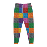Building Blocks Toy Pattern Print Jogger Pants