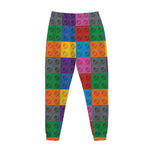 Building Blocks Toy Pattern Print Jogger Pants