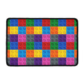 Building Blocks Toy Pattern Print Kitchen Mat