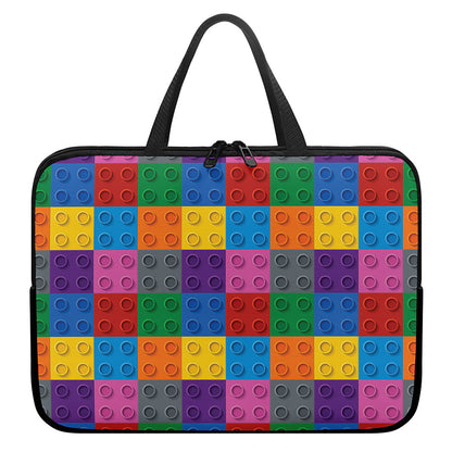 Building Blocks Toy Pattern Print Laptop Sleeve With Handle