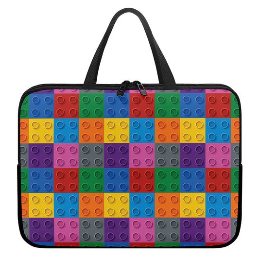 Building Blocks Toy Pattern Print Laptop Sleeve With Handle