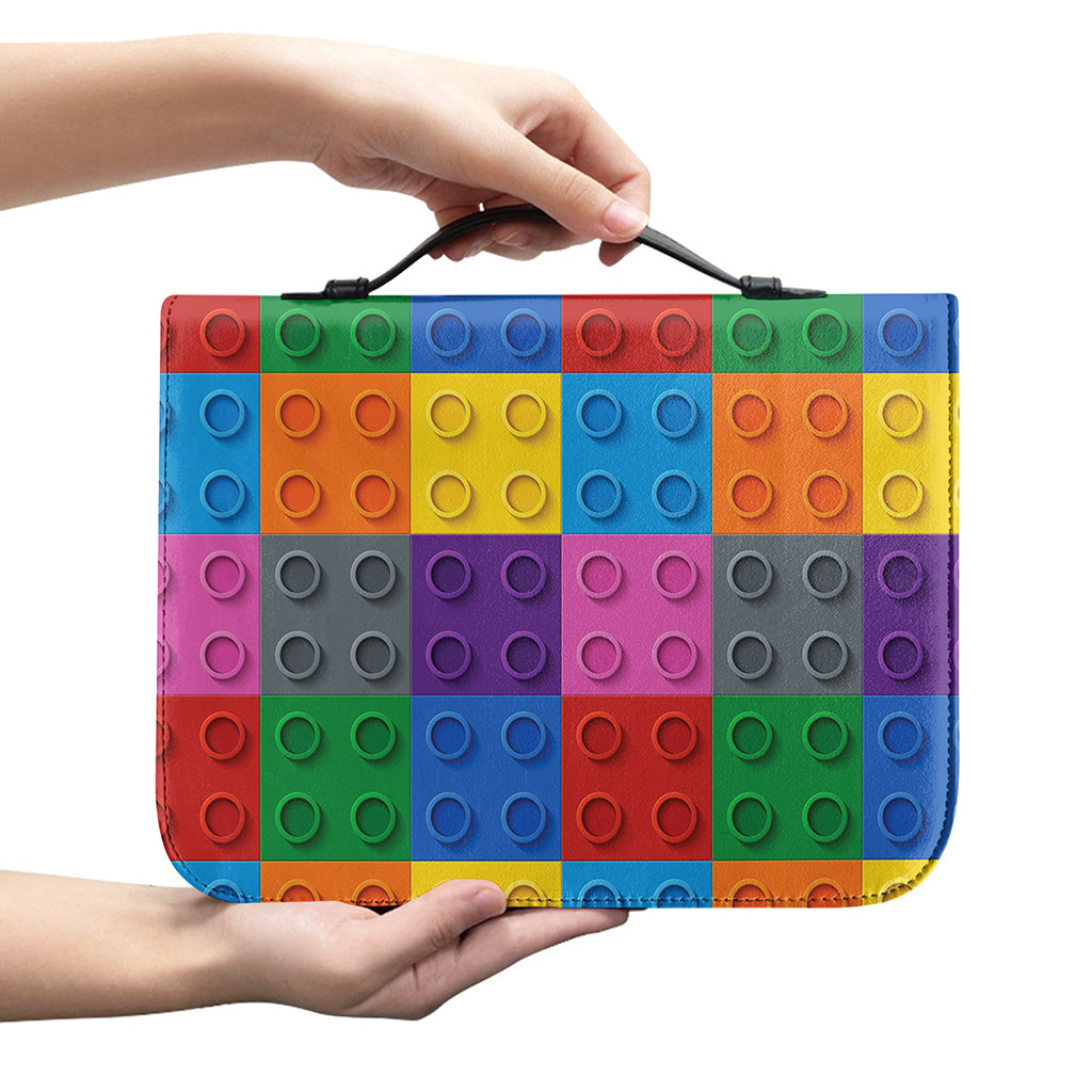 Building Blocks Toy Pattern Print Leather Bible Cover
