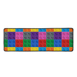 Building Blocks Toy Pattern Print Long Kitchen Mat