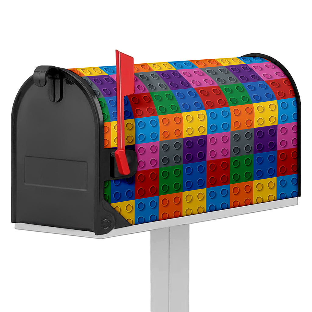 Building Blocks Toy Pattern Print Mailbox Cover