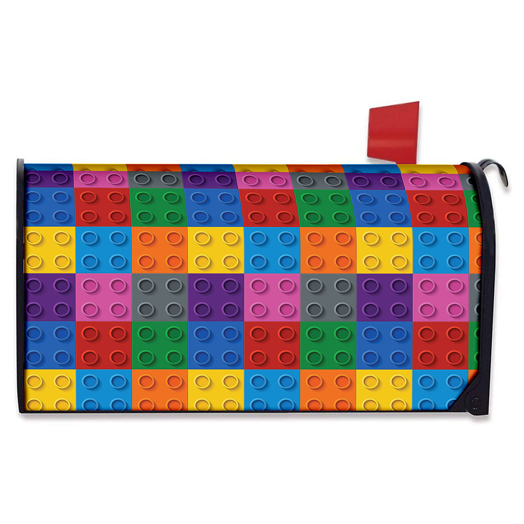 Building Blocks Toy Pattern Print Mailbox Cover