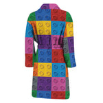 Building Blocks Toy Pattern Print Men's Bathrobe