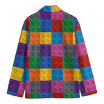 Building Blocks Toy Pattern Print Men's Blazer