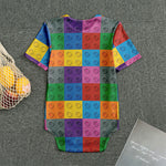 Building Blocks Toy Pattern Print Men's Bodysuit