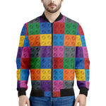 Building Blocks Toy Pattern Print Men's Bomber Jacket
