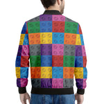 Building Blocks Toy Pattern Print Men's Bomber Jacket