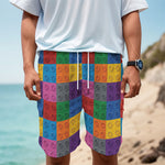 Building Blocks Toy Pattern Print Men's Cargo Shorts