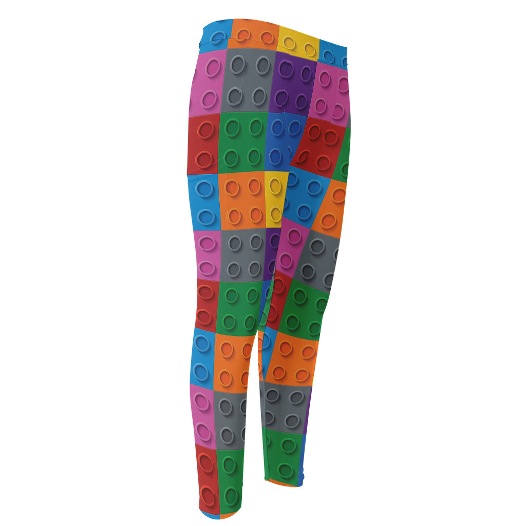Building Blocks Toy Pattern Print Men's Compression Pants