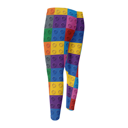 Building Blocks Toy Pattern Print Men's Compression Pants
