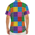 Building Blocks Toy Pattern Print Men's Deep V-Neck Shirt