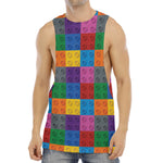 Building Blocks Toy Pattern Print Men's Muscle Tank Top