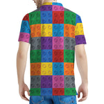 Building Blocks Toy Pattern Print Men's Polo Shirt