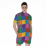 Building Blocks Toy Pattern Print Men's Rompers