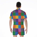 Building Blocks Toy Pattern Print Men's Rompers
