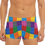 Building Blocks Toy Pattern Print Men's Short Boxer Briefs