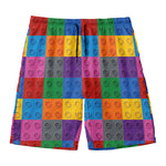 Building Blocks Toy Pattern Print Men's Swim Trunks