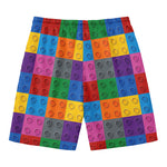 Building Blocks Toy Pattern Print Men's Swim Trunks