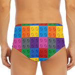 Building Blocks Toy Pattern Print Men's Triangle Swim Briefs