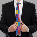 Building Blocks Toy Pattern Print Necktie