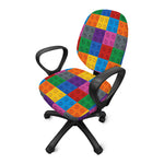 Building Blocks Toy Pattern Print Office Chair Cover