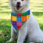 Building Blocks Toy Pattern Print Over The Collar Dog Bandana