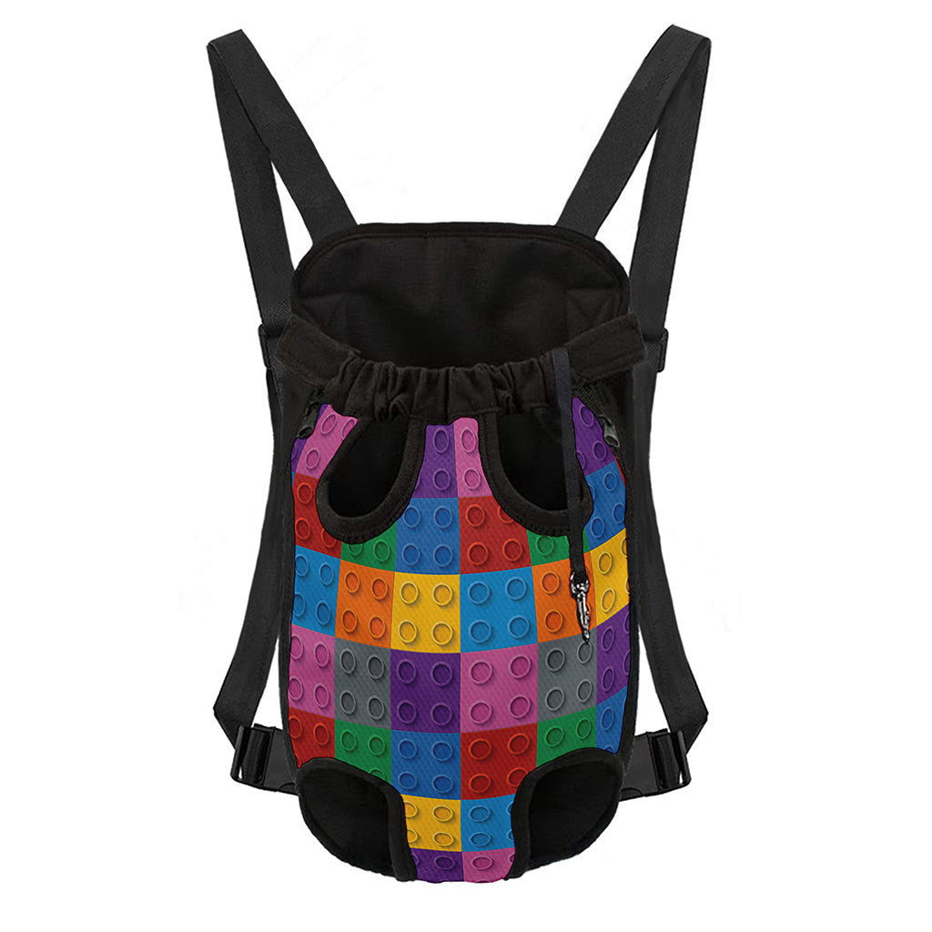 Building Blocks Toy Pattern Print Pet Carrier Backpack