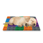 Building Blocks Toy Pattern Print Pet Cooling Mat Cover