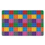 Building Blocks Toy Pattern Print Polyester Doormat