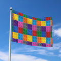 Building Blocks Toy Pattern Print Polyester Flag