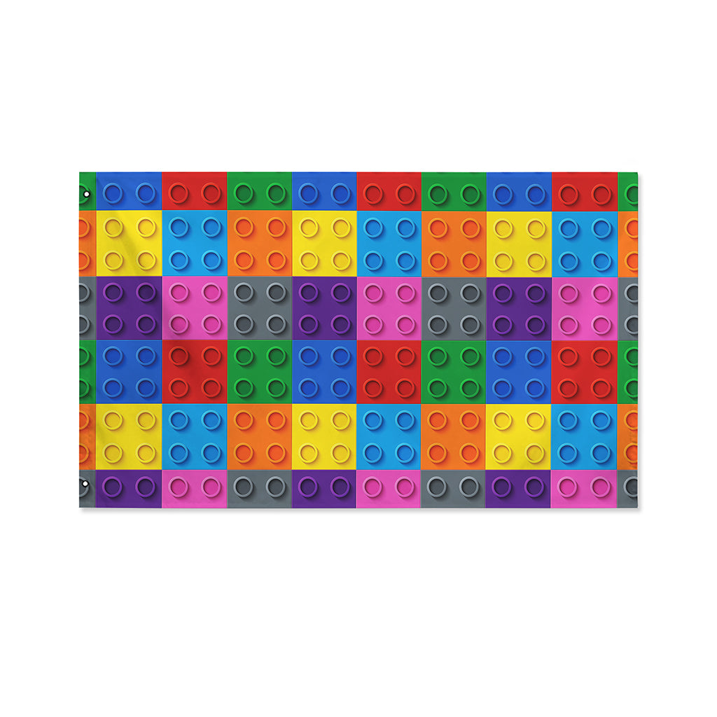 Building Blocks Toy Pattern Print Polyester Flag