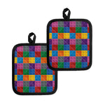 Building Blocks Toy Pattern Print Pot Holders