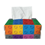 Building Blocks Toy Pattern Print Rectangle Tissue Box Cover