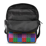 Building Blocks Toy Pattern Print Rectangular Crossbody Bag