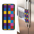 Building Blocks Toy Pattern Print Refrigerator Handle Covers