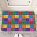 Building Blocks Toy Pattern Print Rubber Doormat