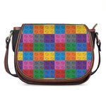Building Blocks Toy Pattern Print Saddle Bag