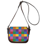 Building Blocks Toy Pattern Print Saddle Bag