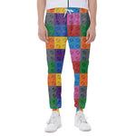 Building Blocks Toy Pattern Print Scuba Joggers