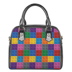 Building Blocks Toy Pattern Print Shoulder Handbag