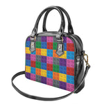 Building Blocks Toy Pattern Print Shoulder Handbag