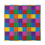 Building Blocks Toy Pattern Print Silk Bandana
