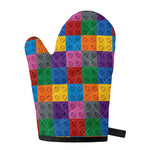 Building Blocks Toy Pattern Print Single Oven Mitt
