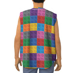 Building Blocks Toy Pattern Print Sleeveless Baseball Jersey