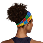 Building Blocks Toy Pattern Print Sports Headband