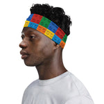Building Blocks Toy Pattern Print Sports Headband