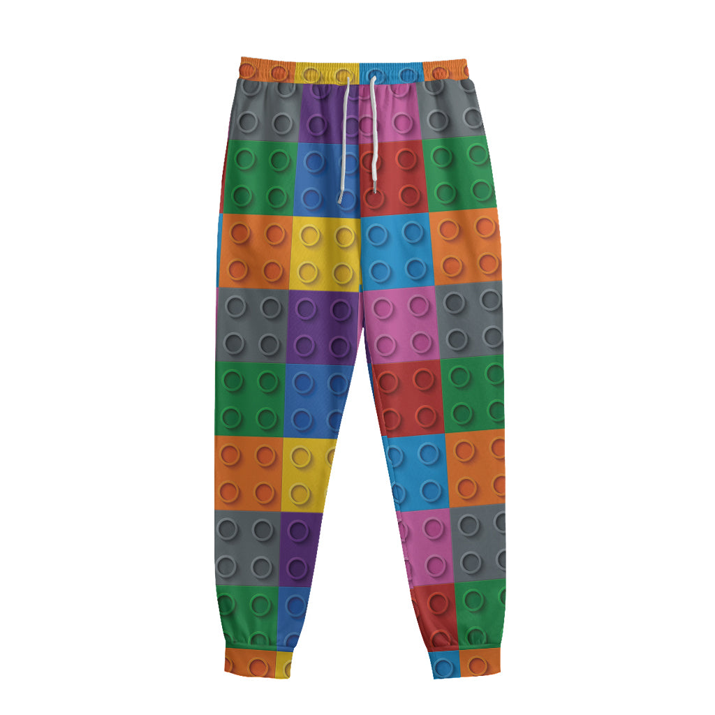 Building Blocks Toy Pattern Print Sweatpants